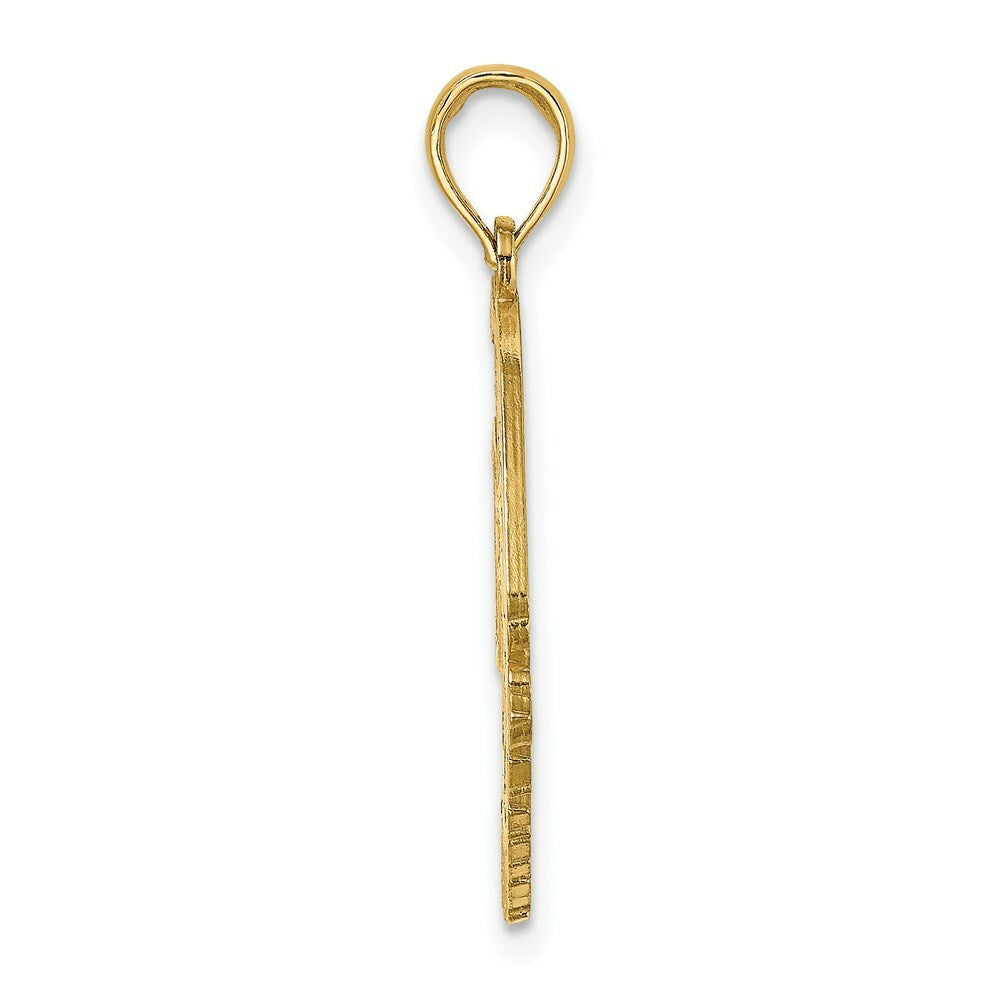14K Yellow Gold Polished ST. MARTIN Under Angelfish Charm Pendant