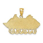 Load image into Gallery viewer, 14K Yellow Gold 2-D St. THomas Cruise Ship Charm Pendant
