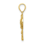 Load image into Gallery viewer, 14K Yellow Gold 2-D CURACAO On Palm Tree Charm Pendant
