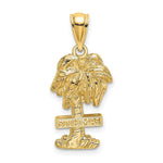 Load image into Gallery viewer, 14K Yellow Gold 2-D St. Thomas On Palm Tree Charm Pendant
