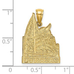 Load image into Gallery viewer, 14K Yellow Gold CURACAO With Sailboat &amp; Seagull Charm Pendant
