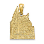 Load image into Gallery viewer, 14K Yellow Gold CURACAO With Sailboat &amp; Seagull Charm Pendant
