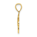 Load image into Gallery viewer, 14K Yellow Gold 2-D Key West Dolphin Charm Pendant
