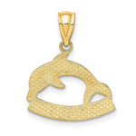 Load image into Gallery viewer, 14K Yellow Gold 2-D Key West Dolphin Charm Pendant
