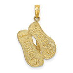 Load image into Gallery viewer, 14K Yellow Gold Sanibel Island With Large Double Flip-Flop Charm Pendant
