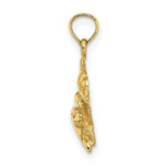 Load image into Gallery viewer, 14K Yellow Gold Dolphin With 2 BABY DolphinS Charm Pendant
