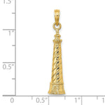 Load image into Gallery viewer, 14K Yellow Gold 2-D CAPE HATTERAS LIGHTHOUSE Charm Pendant
