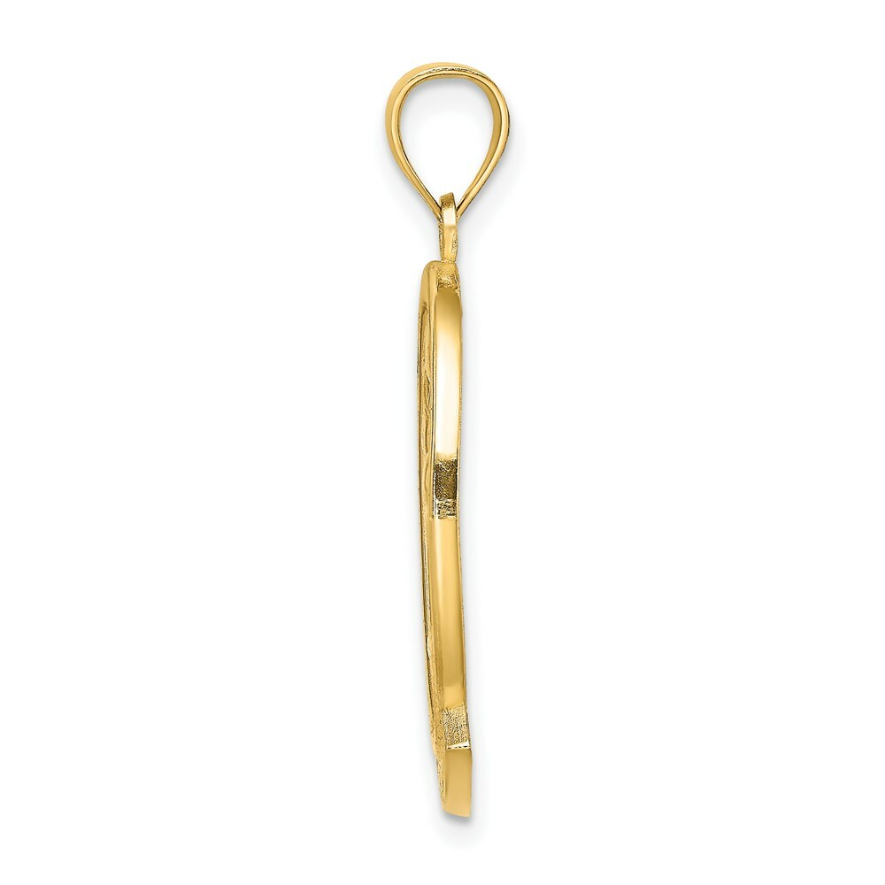 14K Yellow Gold ST. MARTIN With Dolphin & Sunset Charm Pendant