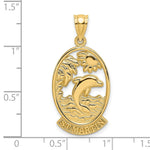 Load image into Gallery viewer, 14K Yellow Gold ST. MARTIN With Dolphin &amp; Sunset Charm Pendant
