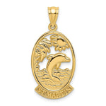 Load image into Gallery viewer, 14K Yellow Gold ST. MARTIN With Dolphin &amp; Sunset Charm Pendant
