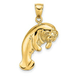 Load image into Gallery viewer, 14K Yellow Gold 2-D Polished Singel Manatee Charm Pendant
