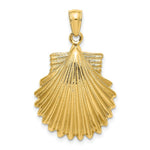 Load image into Gallery viewer, 14K Yellow Gold Polished SCALLOP SHELL Charm Pendant
