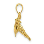 Load image into Gallery viewer, 14K Yellow Gold 2-D Stone Crab Facing Down Charm Pendant
