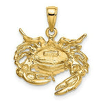 Load image into Gallery viewer, 14K Yellow Gold 2-D Stone Crab Facing Down Charm Pendant
