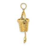 Load image into Gallery viewer, 14K Yellow Gold CAPE COD Bucket With Shovel Charm Pendant
