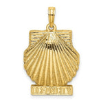 Load image into Gallery viewer, 14K Yellow Gold2-D Ocean City Under Scappop Shell Charm Pendant

