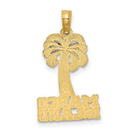 Load image into Gallery viewer, 14K Yellow Gold Flat MARCO ISLAND Under Palm Tree Charm Pendant
