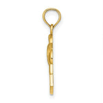 Load image into Gallery viewer, 14K Yellow Gold 2-D OCEAN CITY Under Dolphin Charm Pendant

