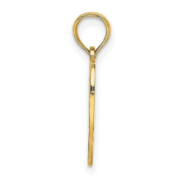 14K Yellow Gold 16 INSIDE HEART Charm Pendant