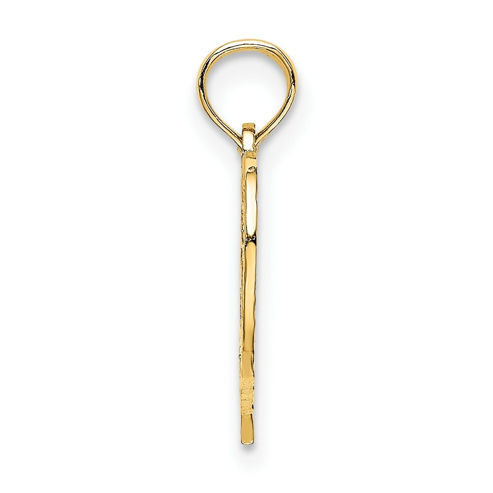 14K Yellow Gold 25 INSIDE HEART Charm Pendant