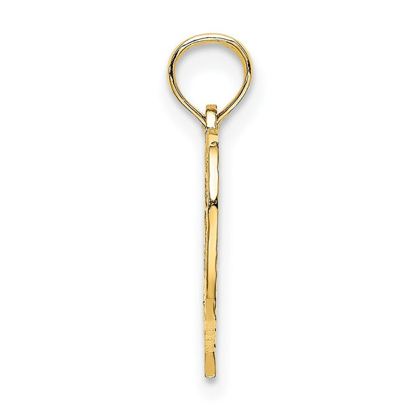 14K Yellow Gold 25 INSIDE HEART Charm Pendant