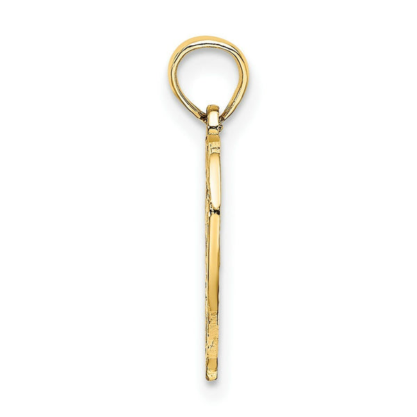 14K Yellow Gold 35 INSIDE HEART Charm Pendant