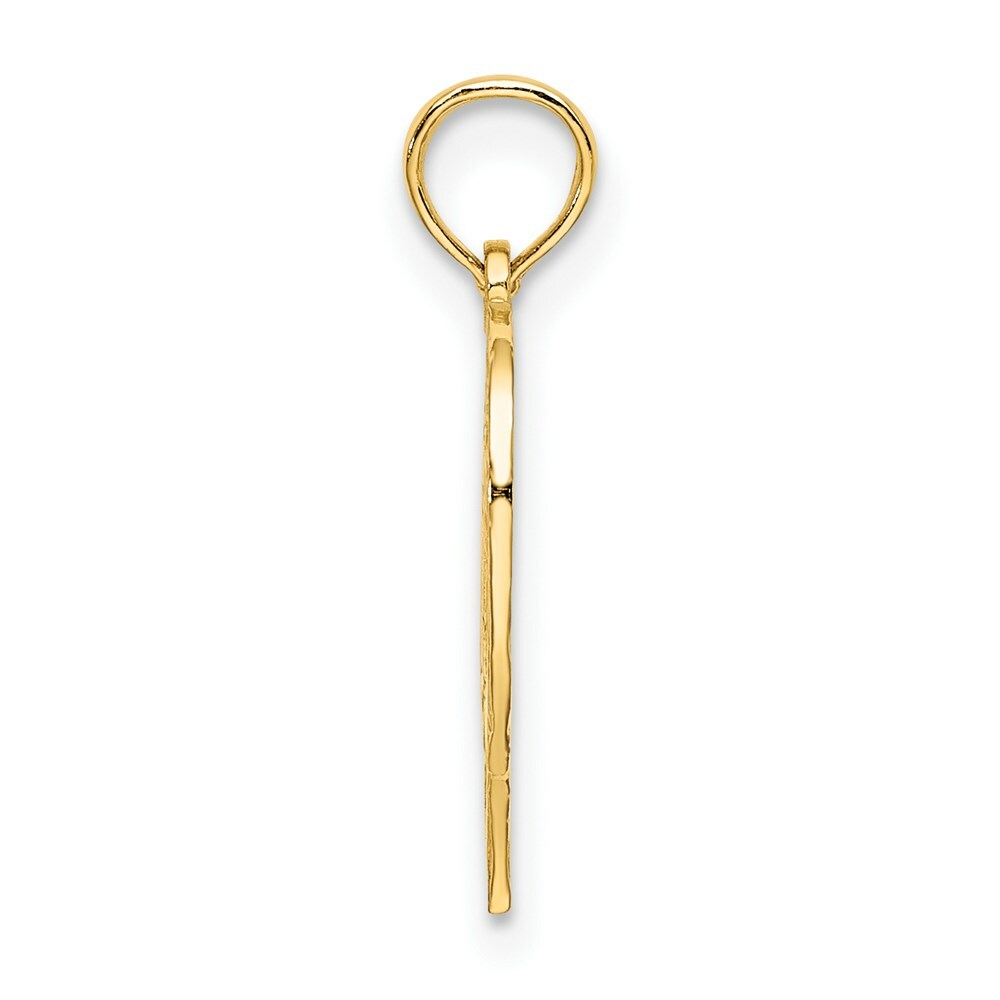 14K Yellow Gold 70 INSIDE HEART Charm Pendant