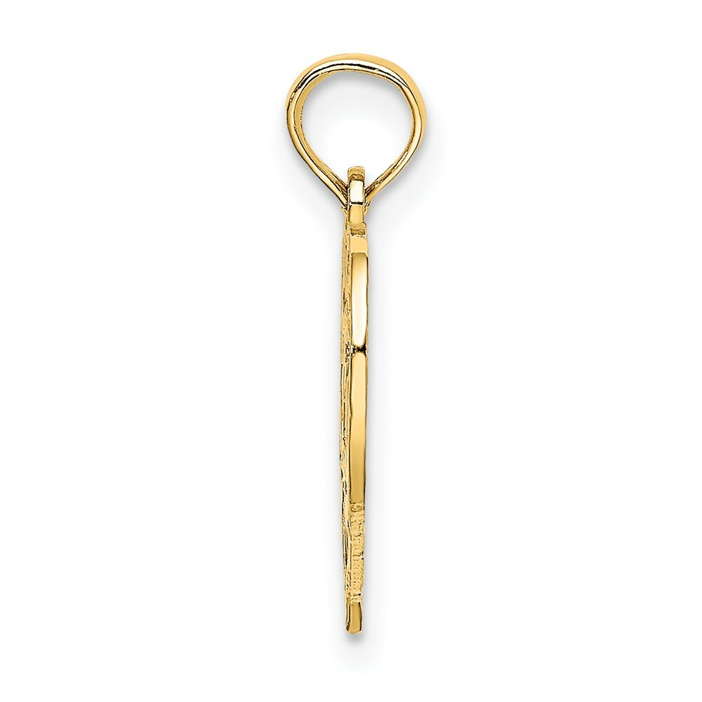 14K Yellow Gold 75 INSIDE HEART Charm Pendant