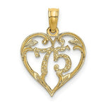 Load image into Gallery viewer, 14K Yellow Gold 75 INSIDE HEART Charm Pendant
