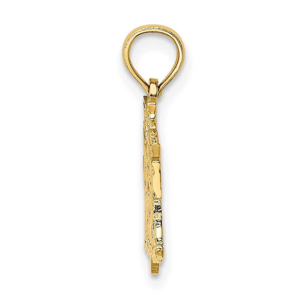 14K Yellow Gold I Love My Marine
