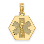 Load image into Gallery viewer, 14K Yellow Gold Cadudeus Medical Disc
