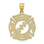 Load image into Gallery viewer, 14K Yellow Gold VFD Dwight Member In Shield Charm Pendant
