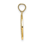 Load image into Gallery viewer, 14K Yellow Gold Textured Communion Cup on Round Disc Charm Pendant
