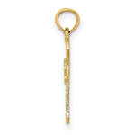 Load image into Gallery viewer, 14K Yellow Gold Cut-Out Cross With Dove Charm Pendant
