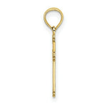 Load image into Gallery viewer, 14K Yellow Gold Textured With Center Heart Small Cross Charm Pendant
