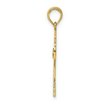 Load image into Gallery viewer, 14K Yellow Gold Cross With CLADDAGH Charm Pendant
