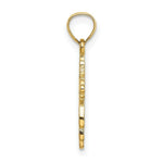 Load image into Gallery viewer, 14K Yellow Gold Solid Polished and Textured Cross Charm Pendant
