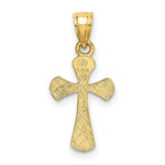 Load image into Gallery viewer, 14K Yellow Gold Solid Textured Cross Charm Pendant
