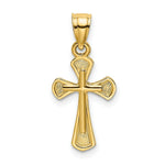 Load image into Gallery viewer, 14K Yellow Gold Solid Textured Cross Charm Pendant
