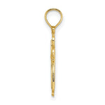 Load image into Gallery viewer, 14K Yellow Gold Polished and Cut-Out Engraved Cross Charm Pendant

