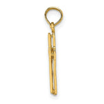 Load image into Gallery viewer, 14K Yellow Gold 2-D Polished and Textured Cross Charm Pendant
