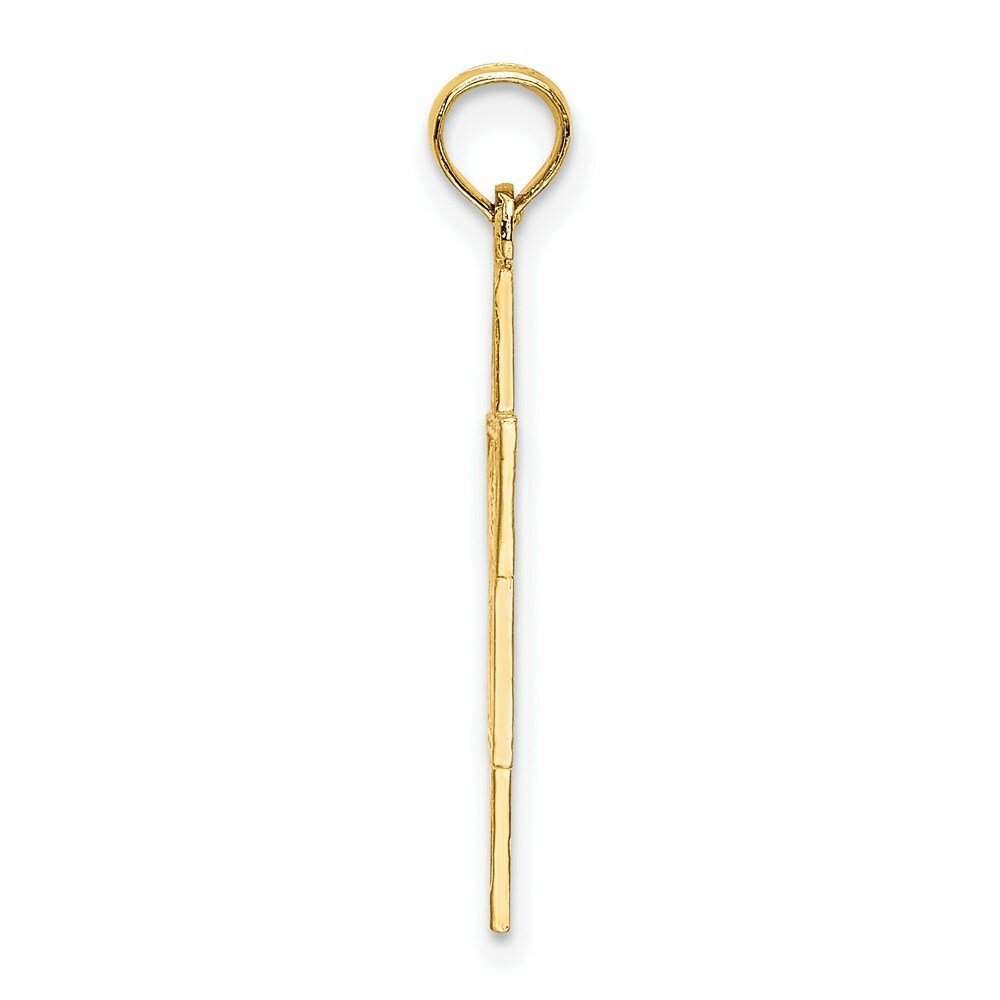 14K Yellow Gold Textured STAR OF DAVID Charm Pendant
