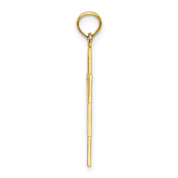 14K Yellow Gold Textured STAR OF DAVID Charm Pendant