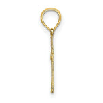 Load image into Gallery viewer, 14K Yellow Gold Textured Mini Cross With Heart Charm Pendant
