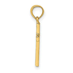 Load image into Gallery viewer, 14K Yellow Gold Polished and Engraved Cross With Heart Center Charm Pendant
