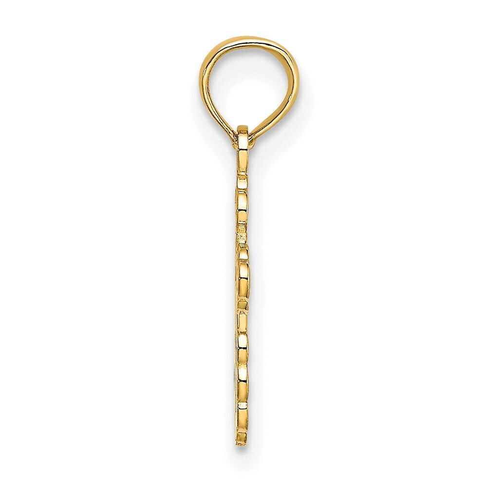 14K Yellow Gold Mini Eastern Orthodox Cross Charm Pendant