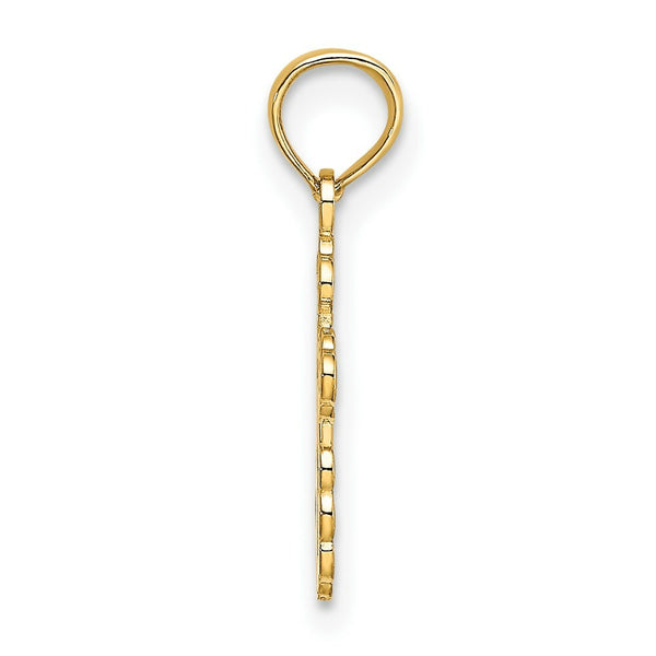 14K Yellow Gold Mini Eastern Orthodox Cross Charm Pendant