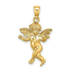 Load image into Gallery viewer, 14K Yellow Gold 2-D With Wings Out GUARDIAN Angel WALKING Charm Pendant
