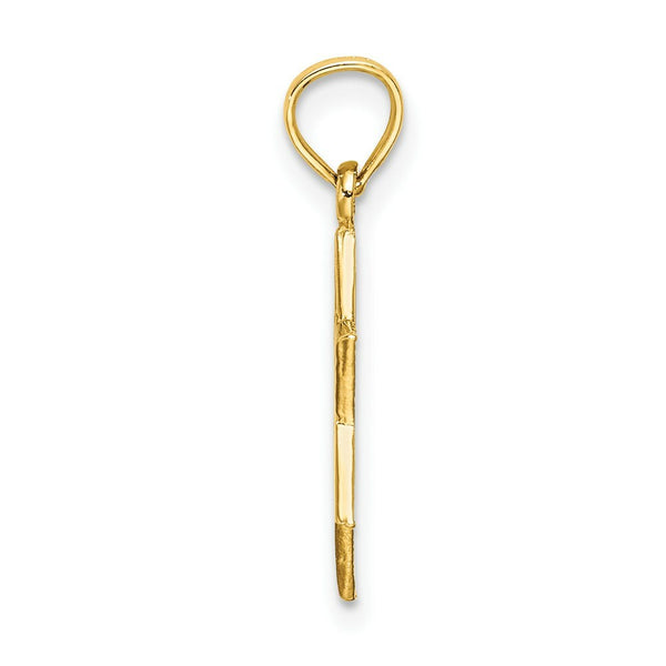 14K Yellow Gold Engraved Swirls STAR OF DAVID Charm Pendant