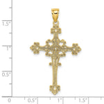 Load image into Gallery viewer, 14K Yellow Gold Beaded Fancy Cross Charm Pendant
